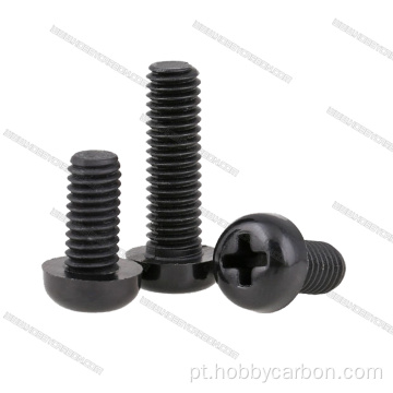 Parafusos de nylon preto phillips M3x6mm